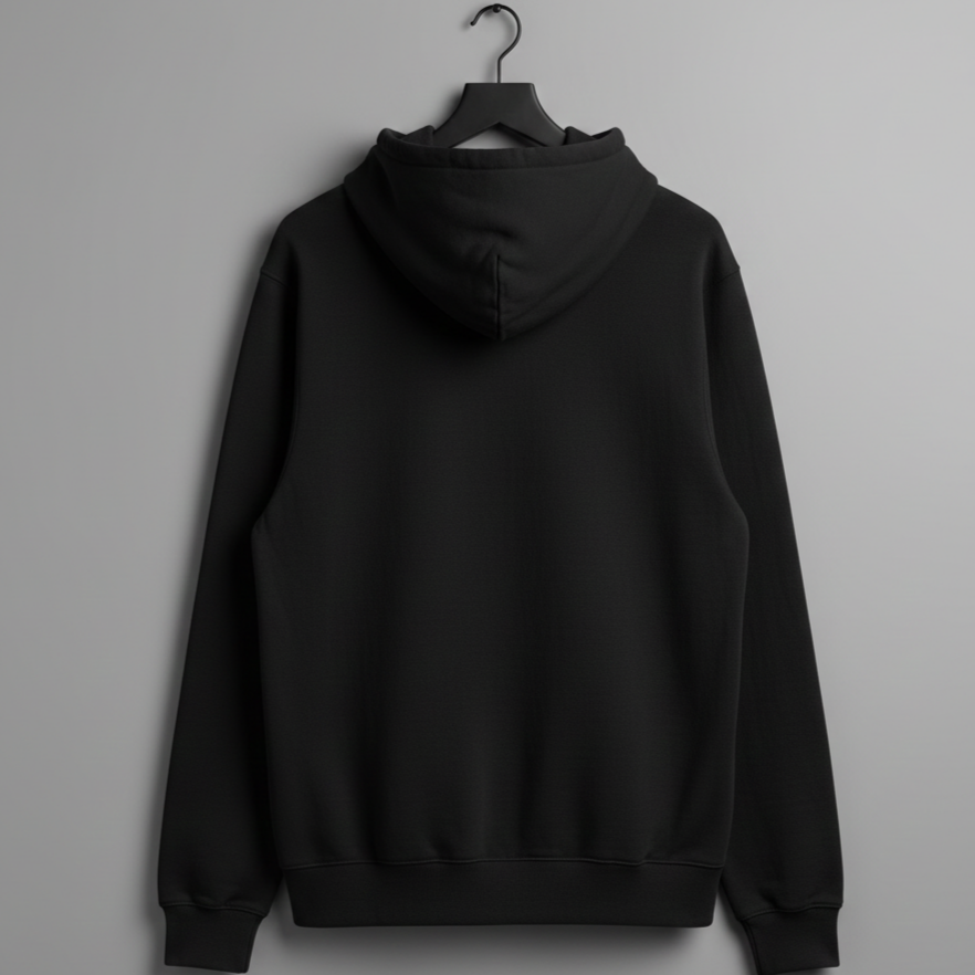 Losse fit hoddie black