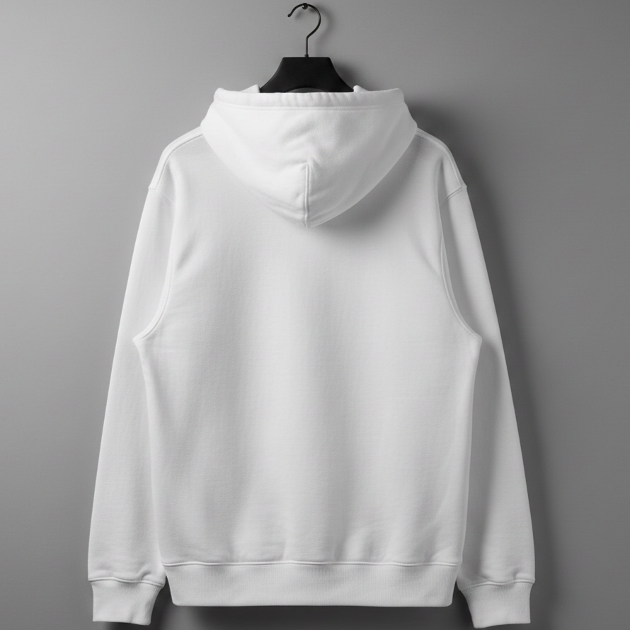 Losse fit hoddie white