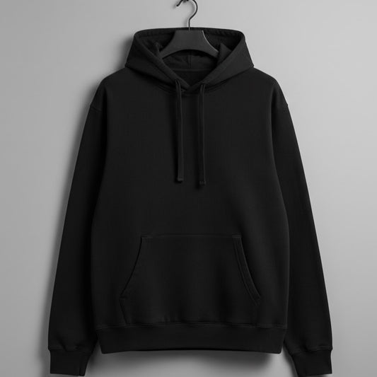 Losse fit hoddie black
