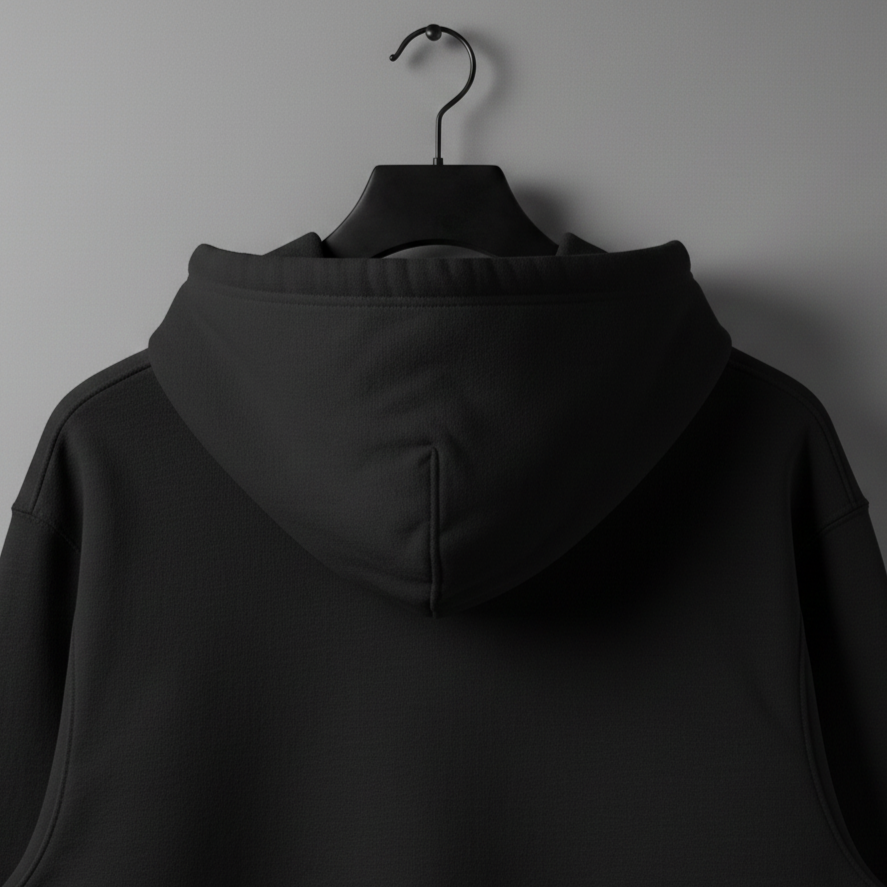 Losse fit hoddie black