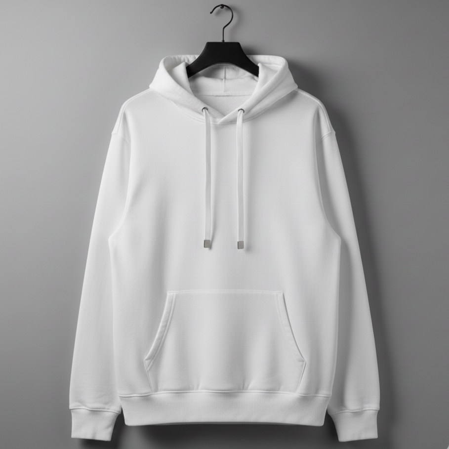 Losse fit hoodie white
